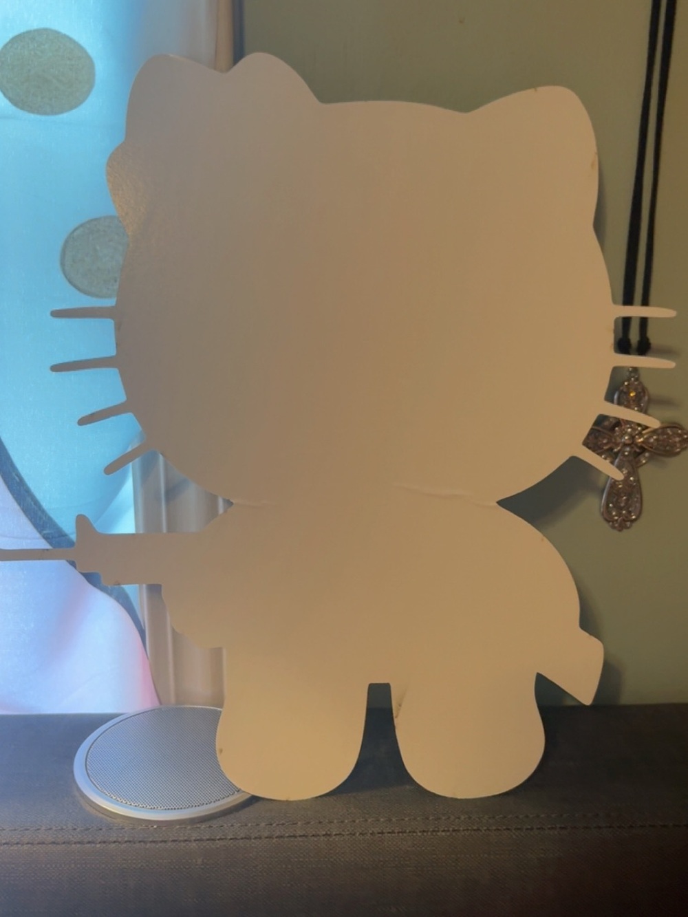 Hello Kitty Mirrored Wall Art with Sunglasses - Black & Gold Accent - Picture 2 of 2
